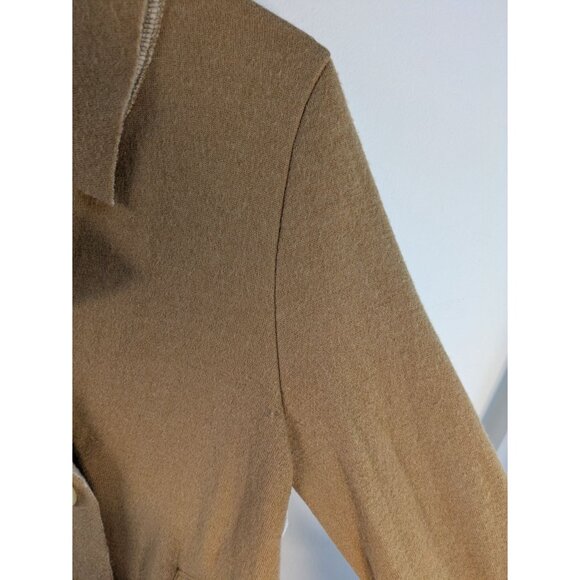 Anthro HWR Womens Tan Double-Breasted Sweater Wool Blend Jacket, Size S - Picture 11 of 15